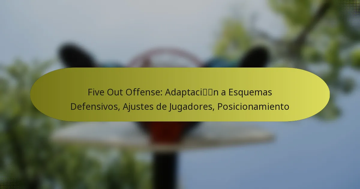 Five Out Offense: Adaptación a Esquemas Defensivos, Ajustes de Jugadores, Posicionamiento