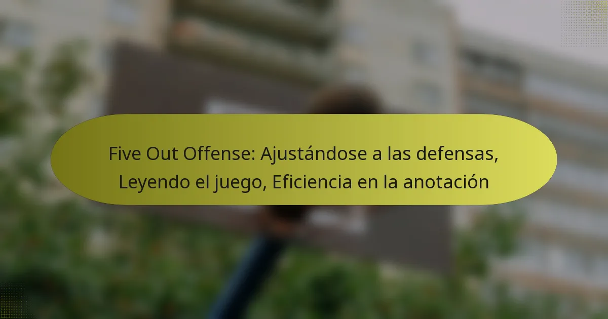 Five Out Offense: Ajustándose a las defensas, Leyendo el juego, Eficiencia en la anotación