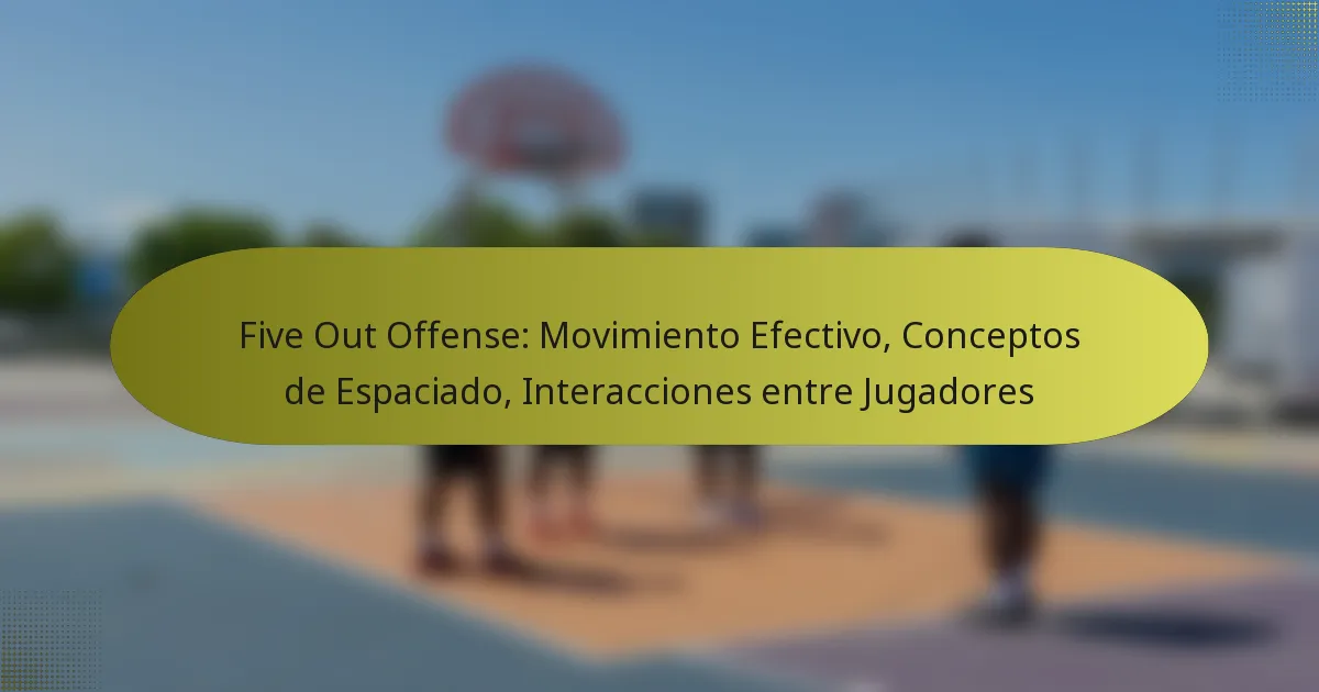 Five Out Offense: Movimiento Efectivo, Conceptos de Espaciado, Interacciones entre Jugadores